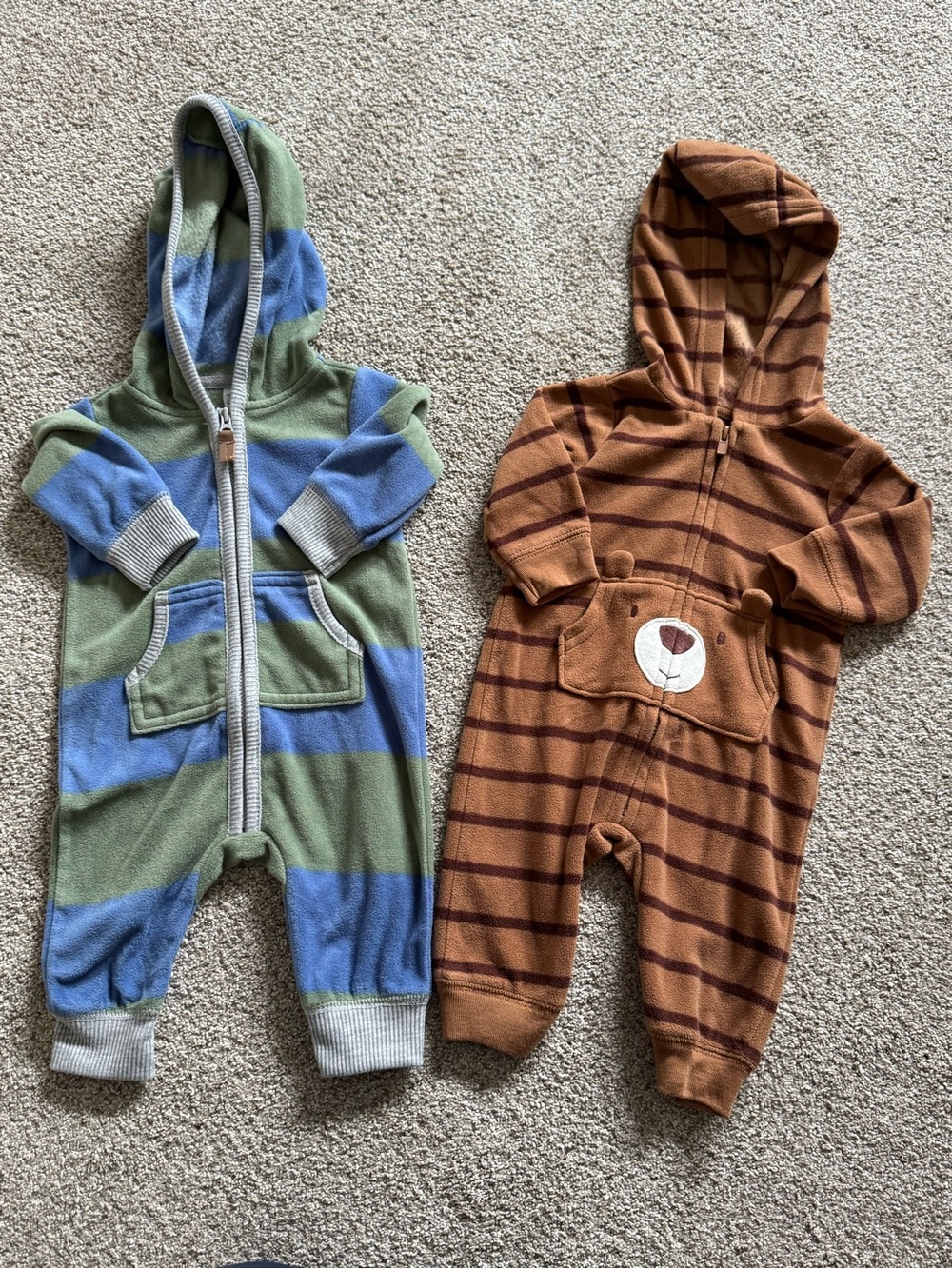 Carter's Hooded Fleece One-Piece Set